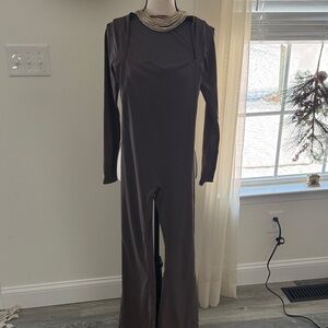 Elegant Brown Jumpsuit